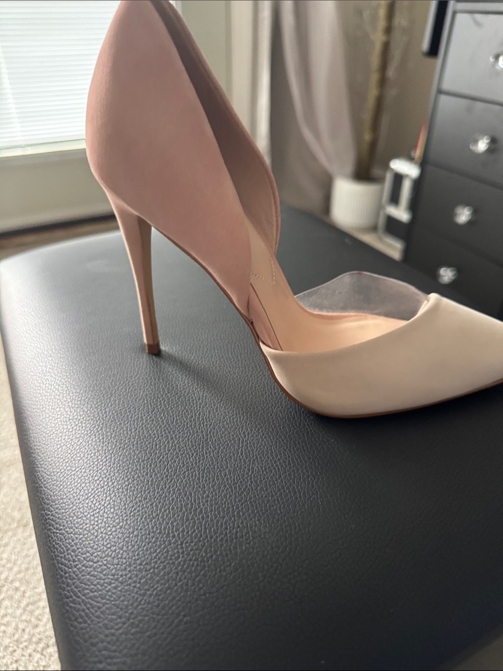 ALDO Two-Tone D'Orsay Pointed Pump in Blush and Beige - Picture 2 of 4